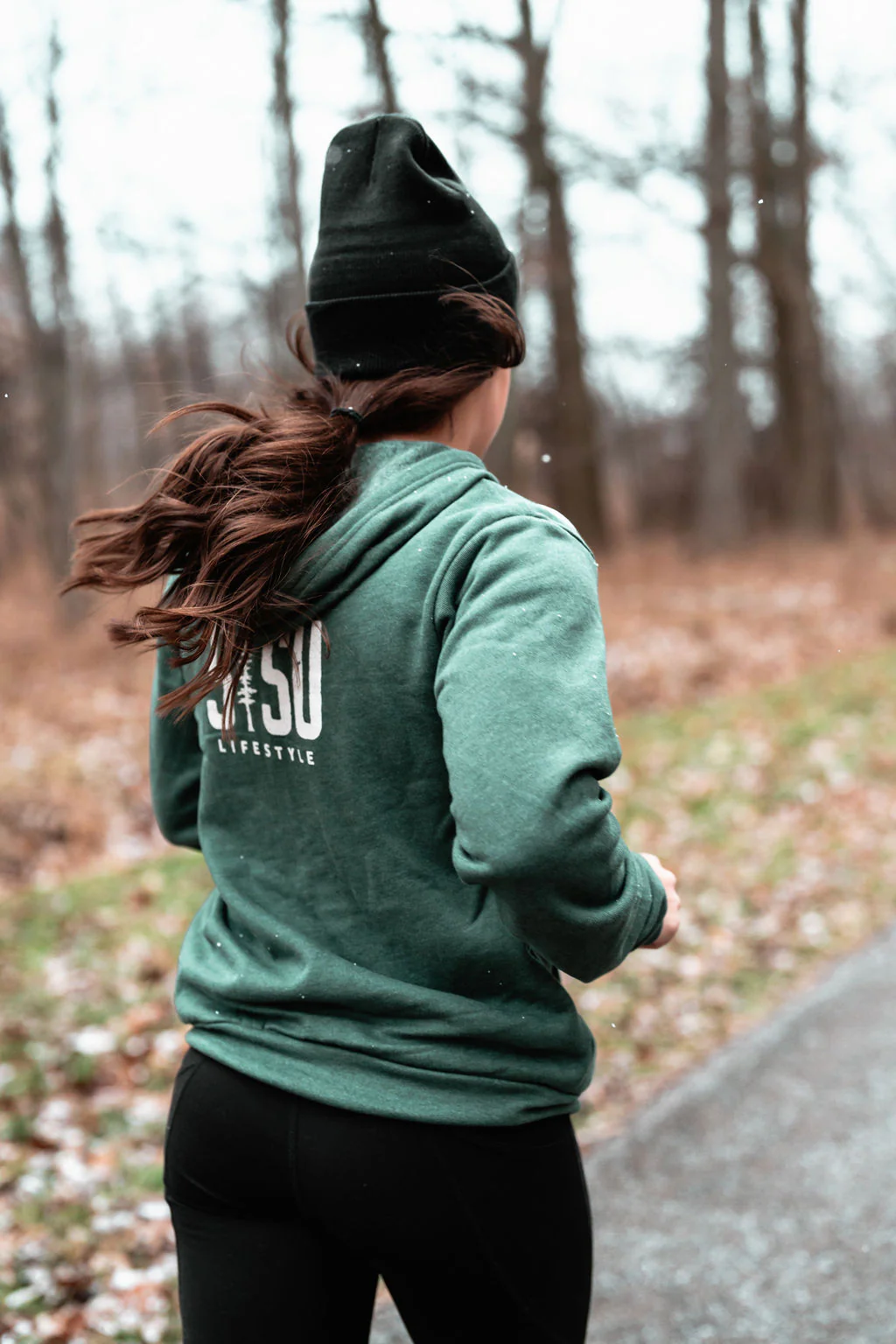 Green Zip Up Hoodie - Image 3